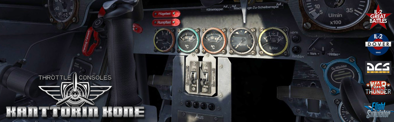 High quality and multifunctional throttle consoles (USB gaming controls) to WWII flight simulator players and home cockpits.